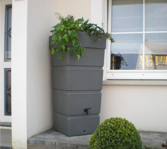 Cuve De Stockage Eau 3000L Plast'Up – Récupération Eau Pluie, Vert Foncé, Rotomoulée